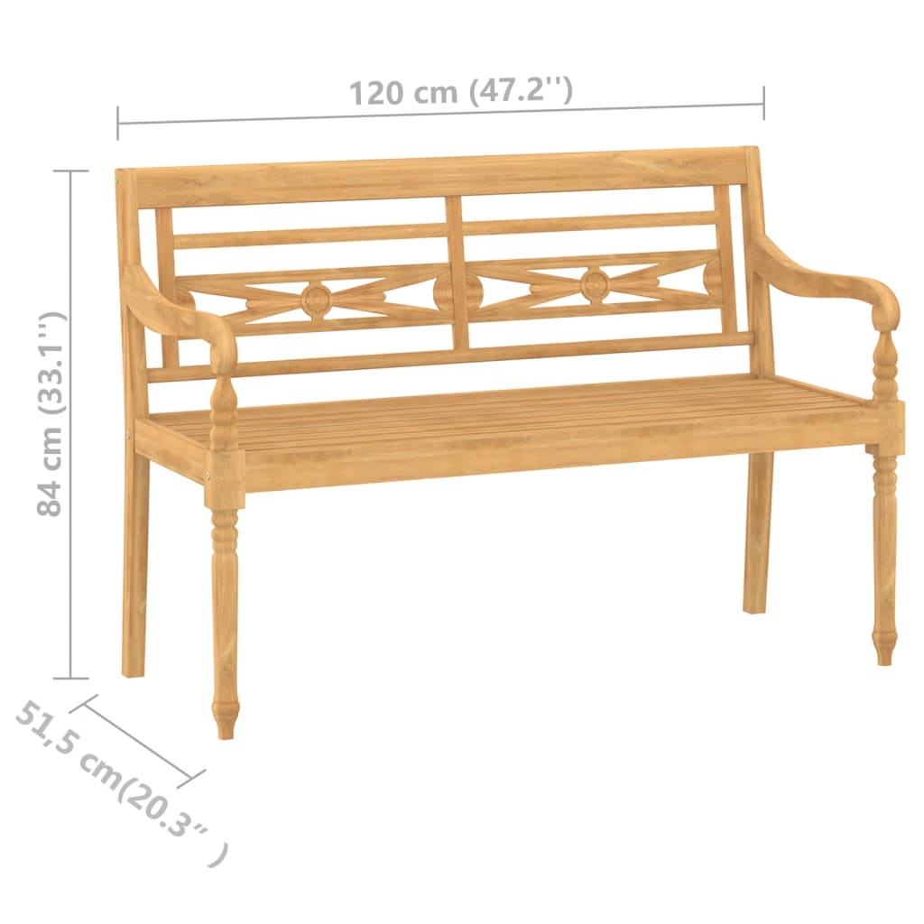 4-tlg. Garten-Lounge-Set Massivholz Teak