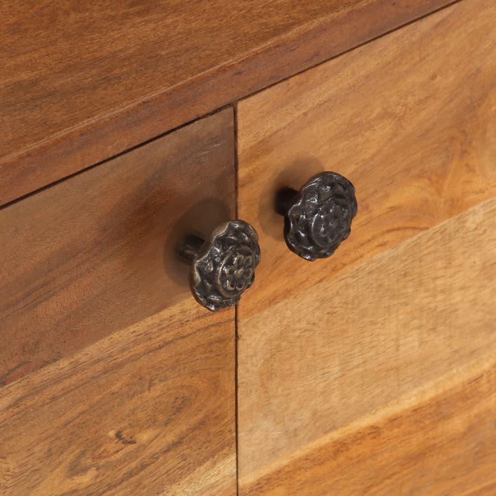 TV-Schrank Massivholz Akazie Honigfarbenes Finish 140x30x40 cm