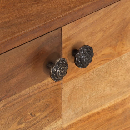 TV-Schrank Massivholz Akazie Honigfarbenes Finish 140x30x40 cm