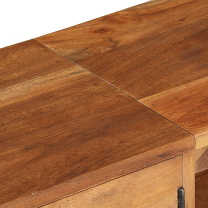 TV-Schrank Massivholz Akazie Honigfarbenes Finish 140x30x40 cm