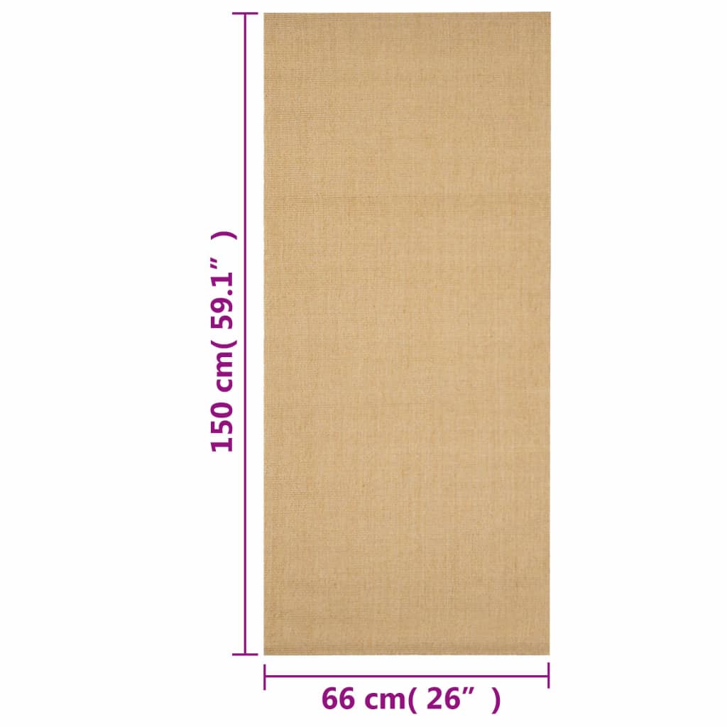 Teppich Natur Sisal 66x150 cm