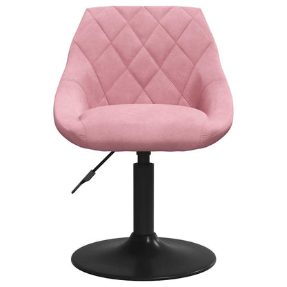 Esszimmerstühle 4 Stk. Drehbar Rosa Samt