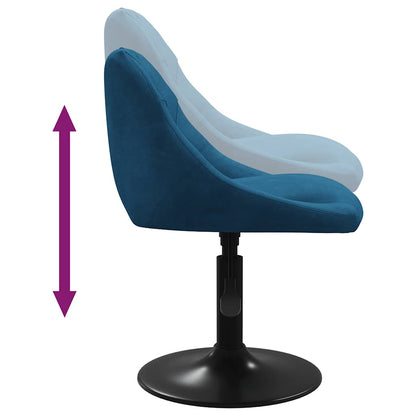 Esszimmerstühle 6 Stk. Drehbar Blau Samt