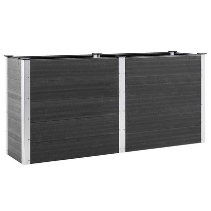 Garten-Hochbeet 200x50x91 cm WPC Grau