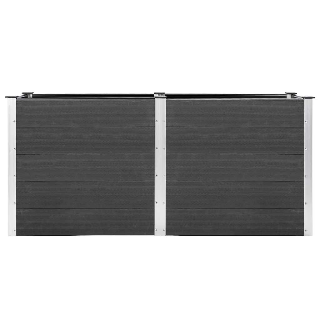 Garten-Hochbeet 200x50x91 cm WPC Grau