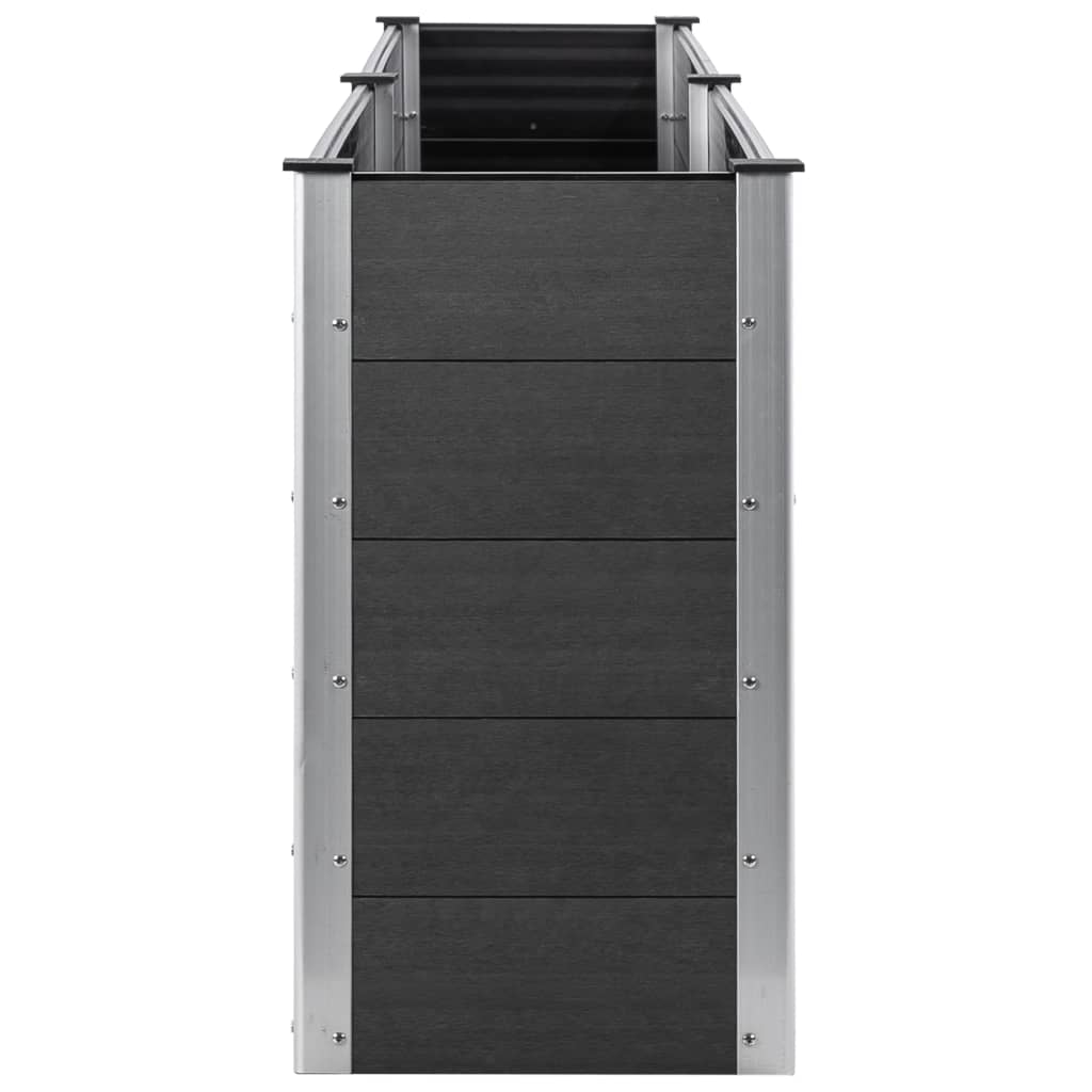 Garten-Hochbeet 200x100x91 cm WPC Grau