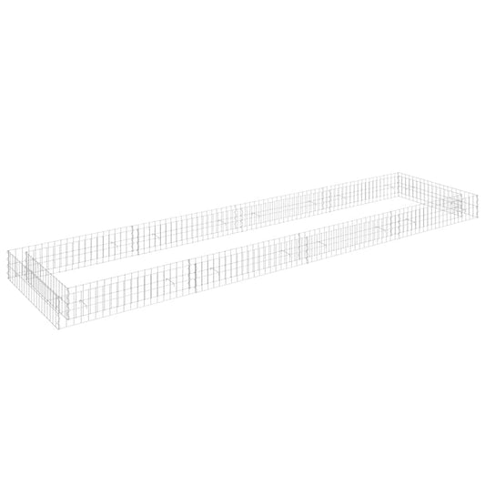 Gabionen-Hochbeet Verzinkter Stahl 400x100x20 cm