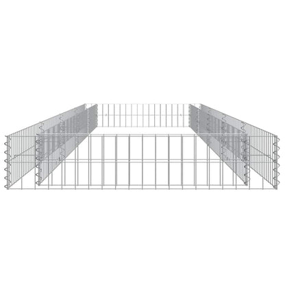 Gabionen-Hochbeet Verzinkter Stahl 400x100x20 cm