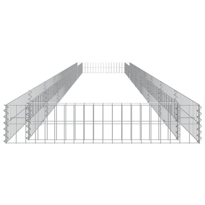 Gabionen-Hochbeet Verzinkter Stahl 800x100x20 cm