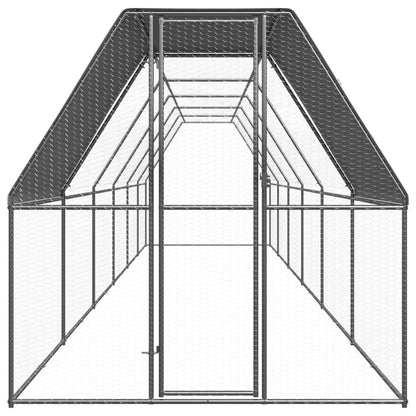 Outdoor-Hühnerkäfig 2x12x2 m Verzinkter Stahl
