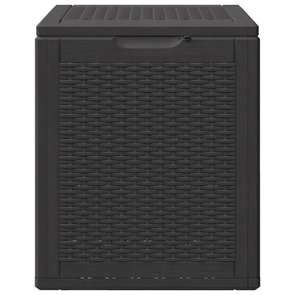 Garten-Aufbewahrungsbox 90 L Schwarz PP Rattan