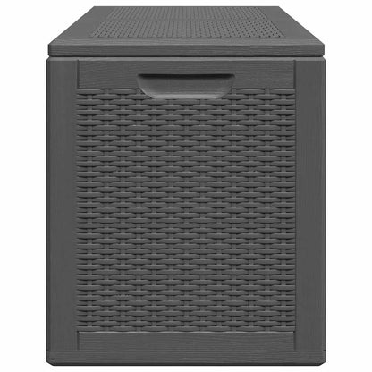 Garten-Aufbewahrungsbox 180 L Schwarz PP Rattan