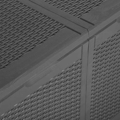 Garten-Aufbewahrungsbox 180 L Schwarz PP Rattan