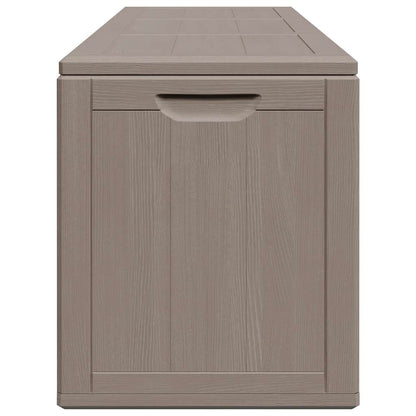 Garten-Aufbewahrungsbox 270 L Braun PP-Holzoptik