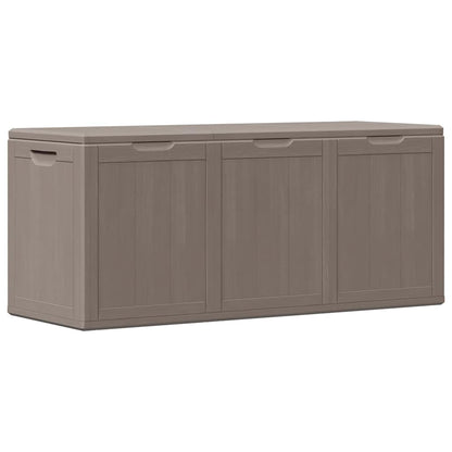 Garten-Aufbewahrungsbox 270 L Braun PP-Holzoptik
