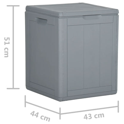 Garten-Aufbewahrungsbox 90 L Grau PP-Holzoptik