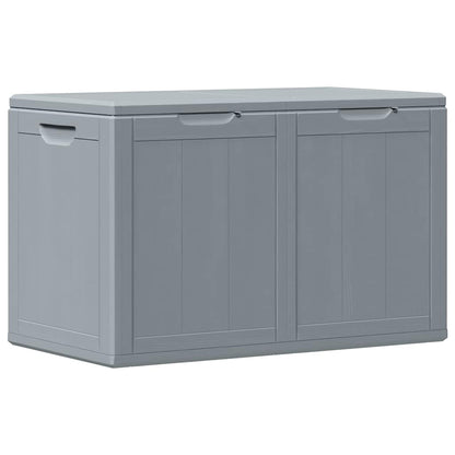 Garten-Aufbewahrungsbox 180 L Grau PP-Holzoptik