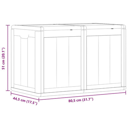 Garten-Aufbewahrungsbox 180 L Grau PP-Holzoptik