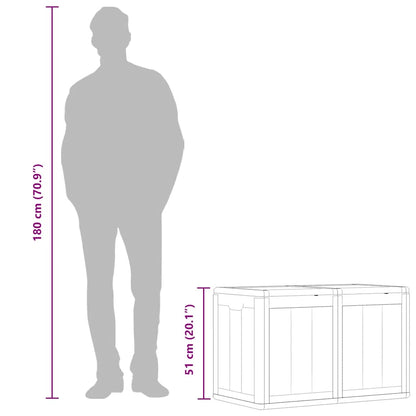 Garten-Aufbewahrungsbox 180 L Grau PP-Holzoptik