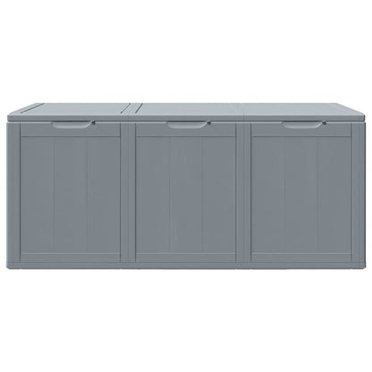 Garten-Aufbewahrungsbox 270 L Grau PP-Holzoptik