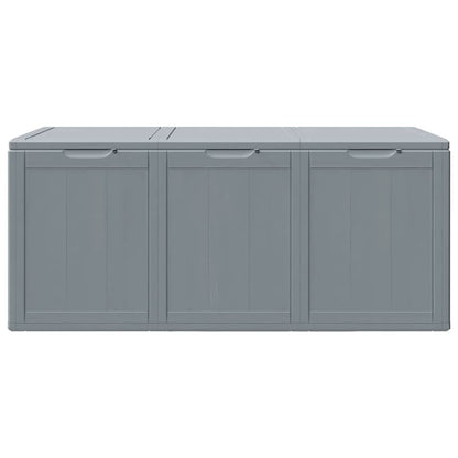 Garten-Aufbewahrungsbox 270 L Grau PP-Holzoptik