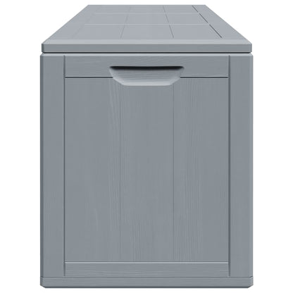 Garten-Aufbewahrungsbox 270 L Grau PP-Holzoptik
