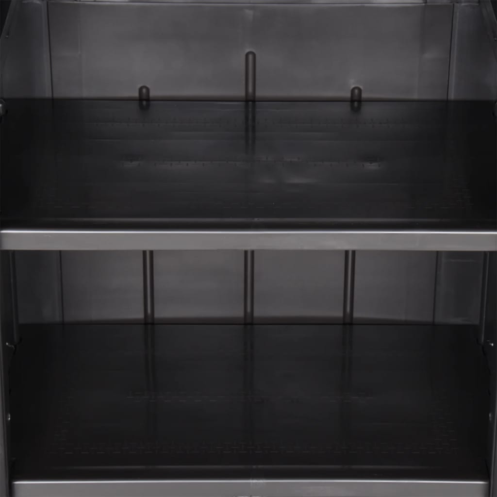 Gartenschrank Schwarz 65x45x172 cm PP Rattan