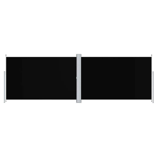 Seitenmarkise Ausziehbar Schwarz 200x600 cm