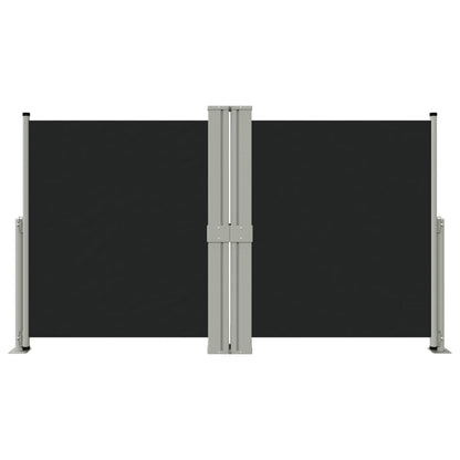 Seitenmarkise Ausziehbar Schwarz 140x1200 cm