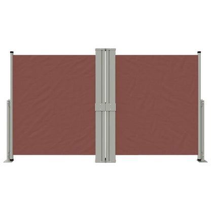Seitenmarkise Ausziehbar Braun 140x1200 cm