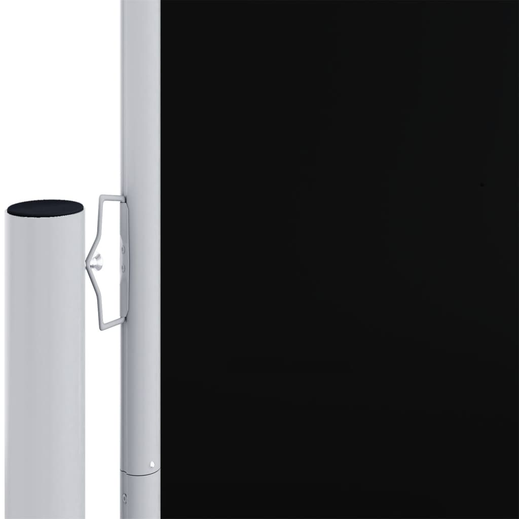 Seitenmarkise Ausziehbar Schwarz 200x1200 cm