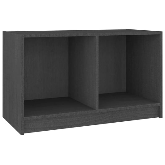 TV-Schrank Grau 70x33x42 cm Massivholz Kiefer