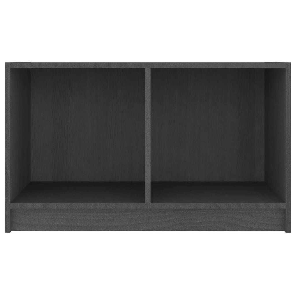 TV-Schrank Grau 70x33x42 cm Massivholz Kiefer