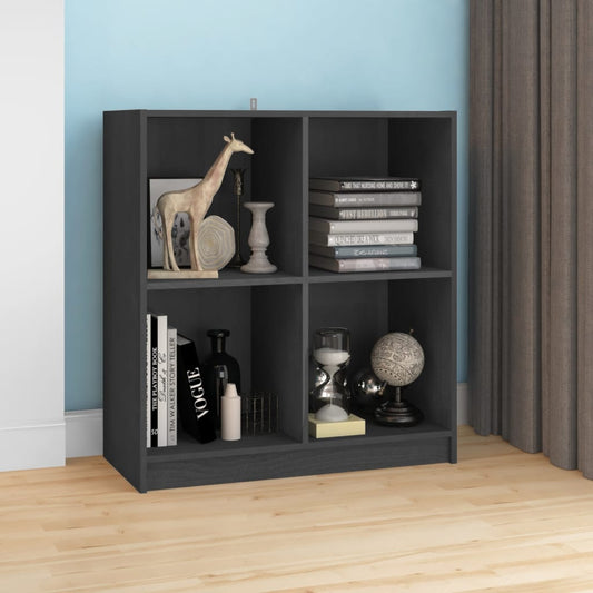 Sideboard Grau 70x33x76 cm Massivholz Kiefer