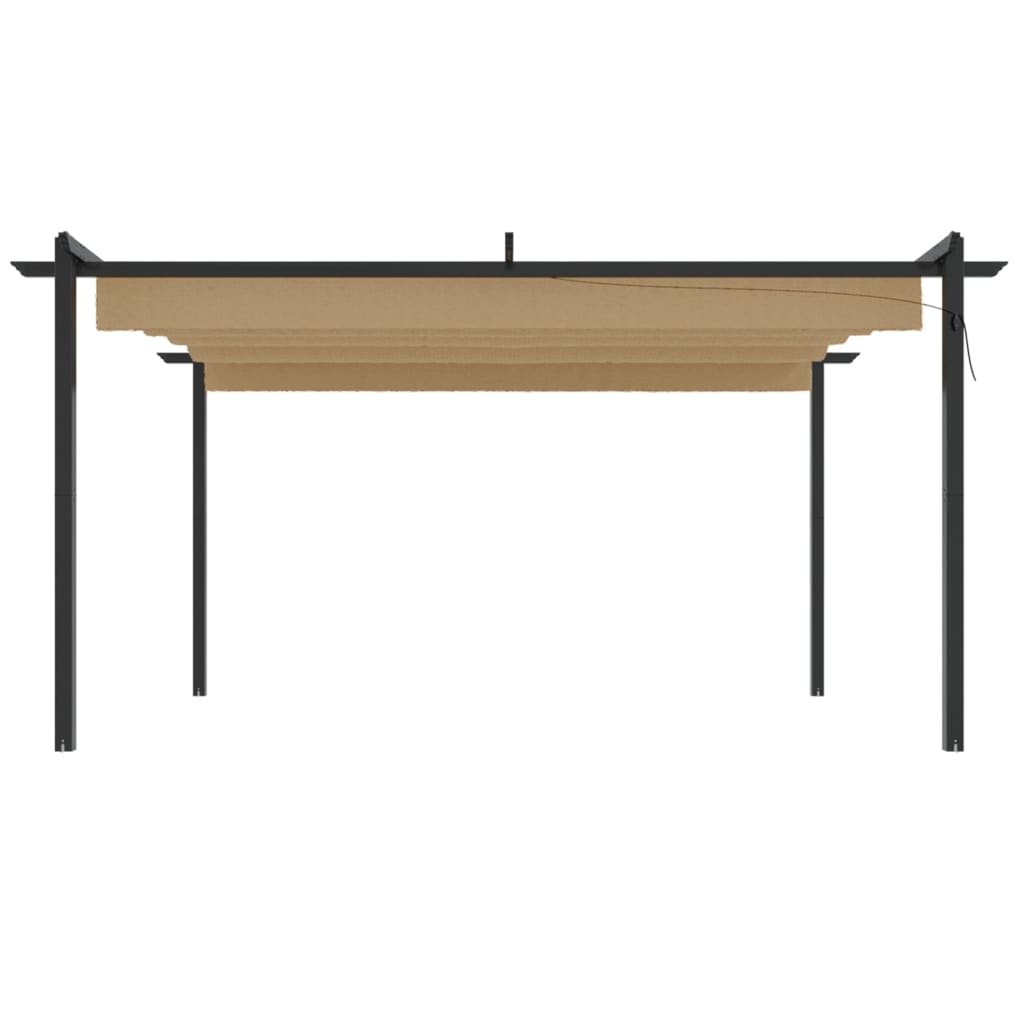 Pavillon mit Ausziehbarem Dach 4x3 m Taupe