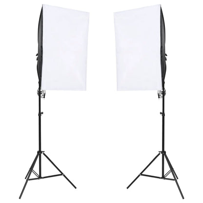 Fotostudio-Set mit Beleuchtung und Hintergrund