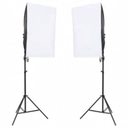 Fotostudio-Set mit Beleuchtung und Hintergrund