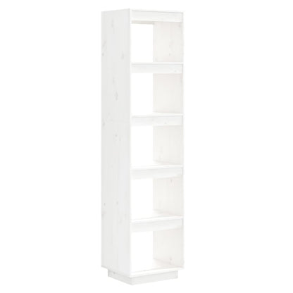 Bücherregal/Raumteiler Weiß 40x35x167 cm Massivholz Kiefer