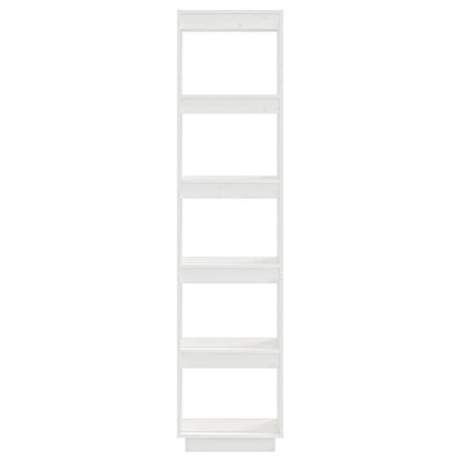 Bücherregal/Raumteiler Weiß 40x35x167 cm Massivholz Kiefer