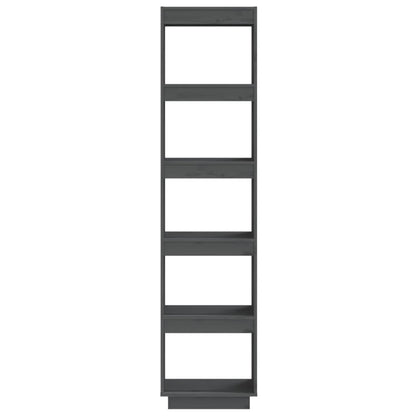 Bücherregal/Raumteiler Grau 40x35x167 cm Massivholz Kiefer