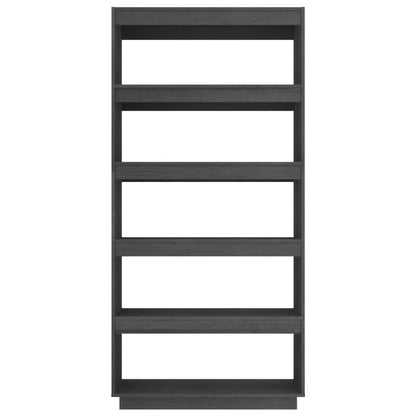 Bücherregal/Raumteiler Grau 80x35x167 cm Massivholz Kiefer