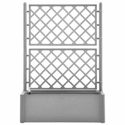 Garten-Hochbeet mit Spalier und Selbstbewässerungssystem Grau