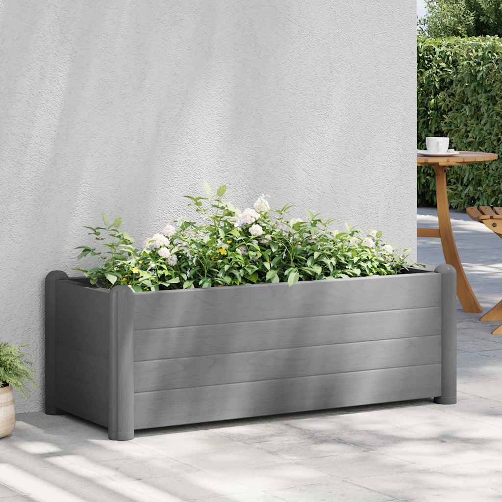 Garten-Hochbeet PP Steingrau 100x43x35 cm