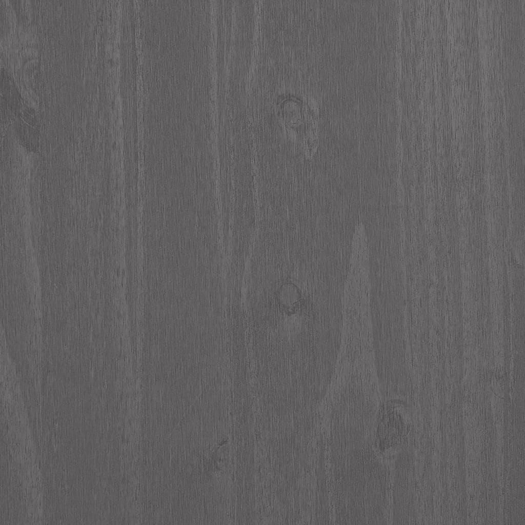 Bücherschrank HAMAR Hellgrau 85x35x112 cm Massivholz Kiefer