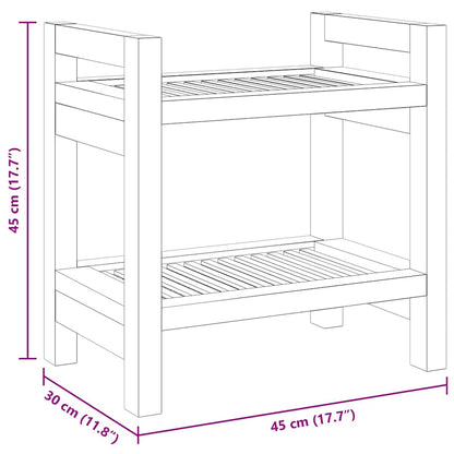 Badezimmer-Beistelltisch 45x30x45 cm Massivholz Teak