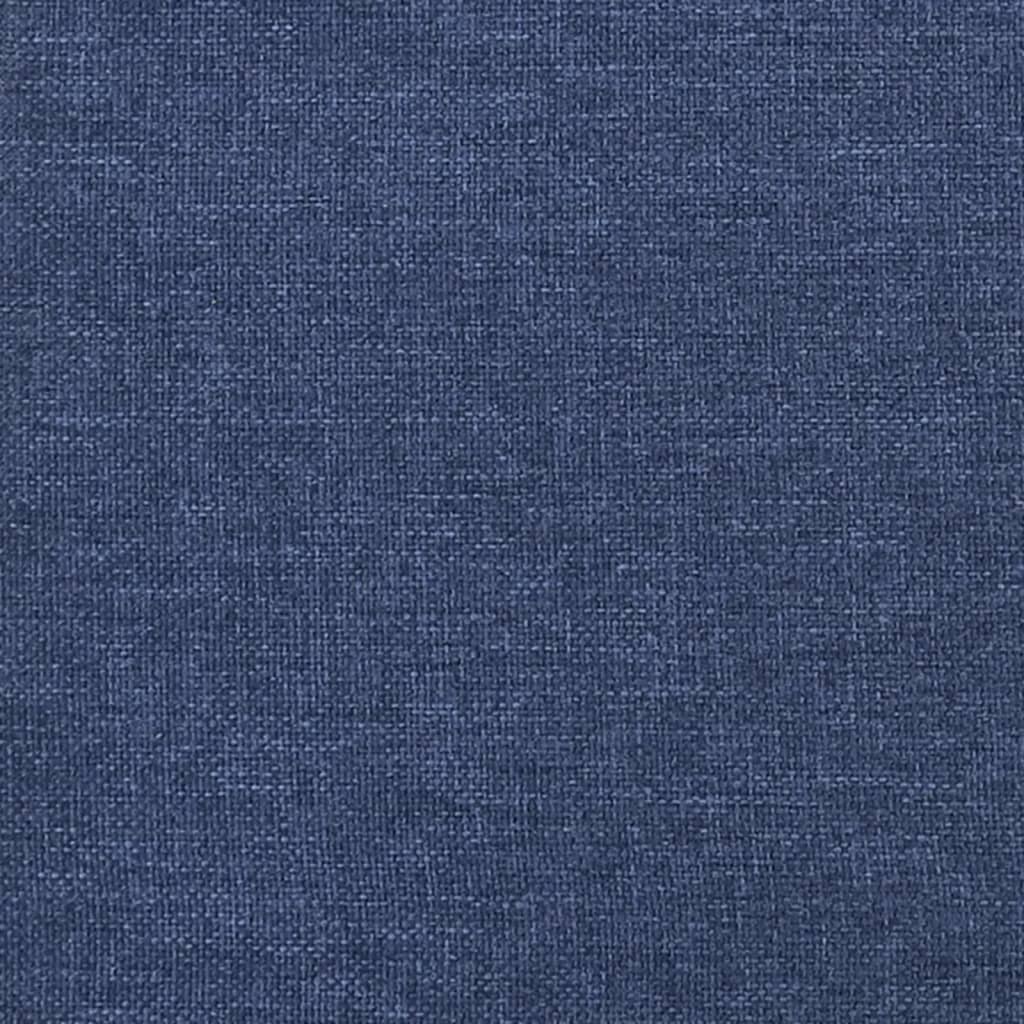 Fußhocker Blau 45x29,5x35 cm Stoff und Kunstleder