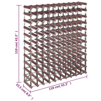Weinregal für 120 Flaschen Braun Massivholz Kiefer