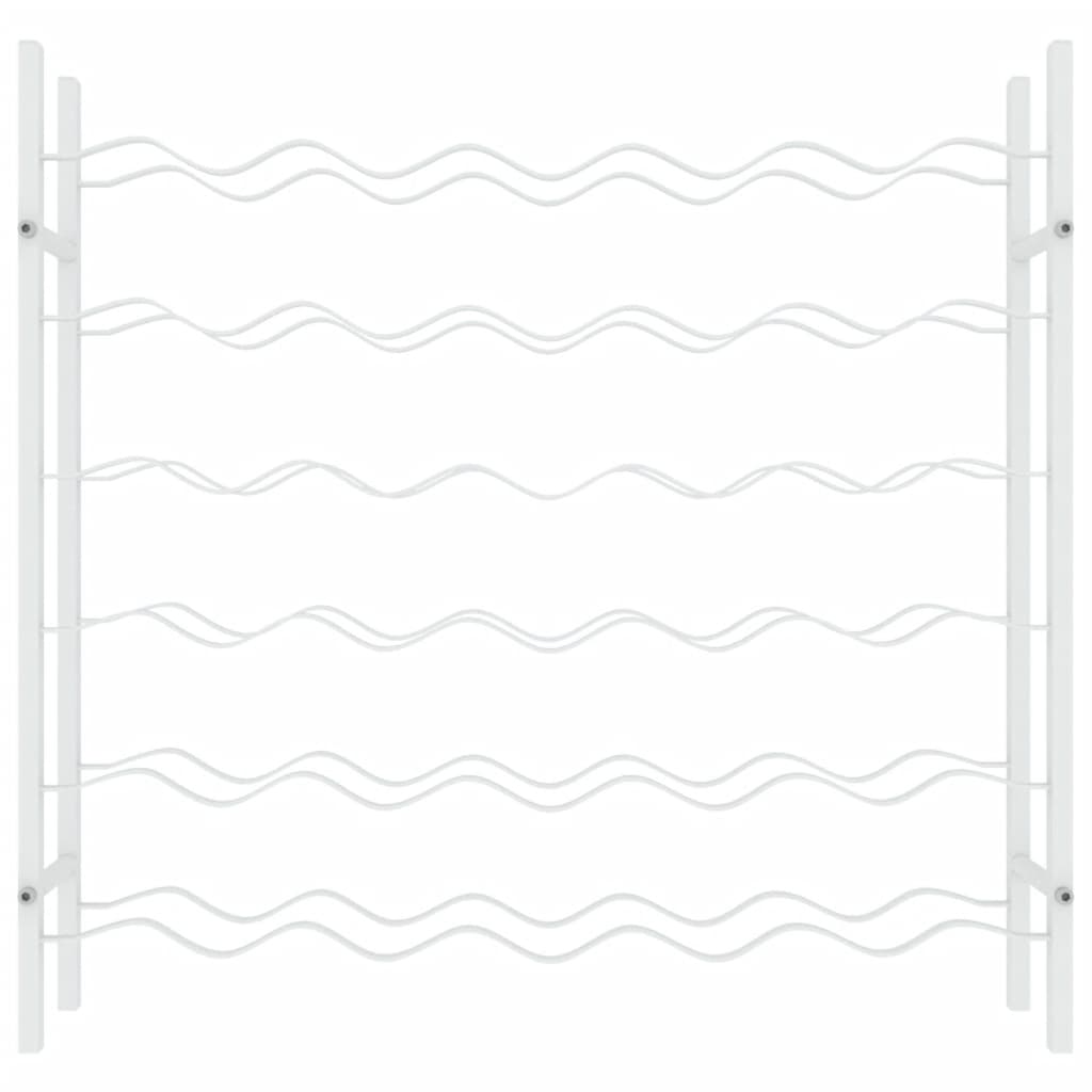 Weinregal für 36 Flaschen Weiß Metall