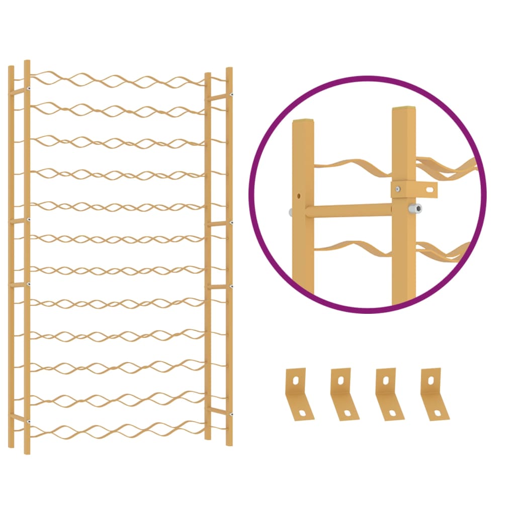 Weinregal für 72 Flaschen Golden Metall