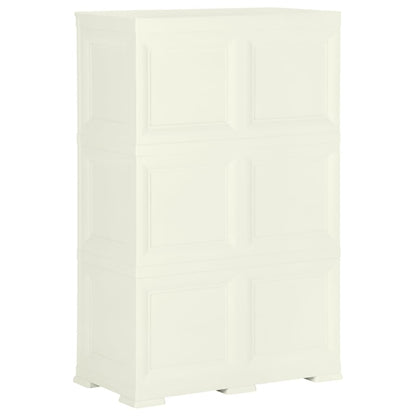 Kunststoffschrank 79x43x125 cm Holzdesign Vanilleeis